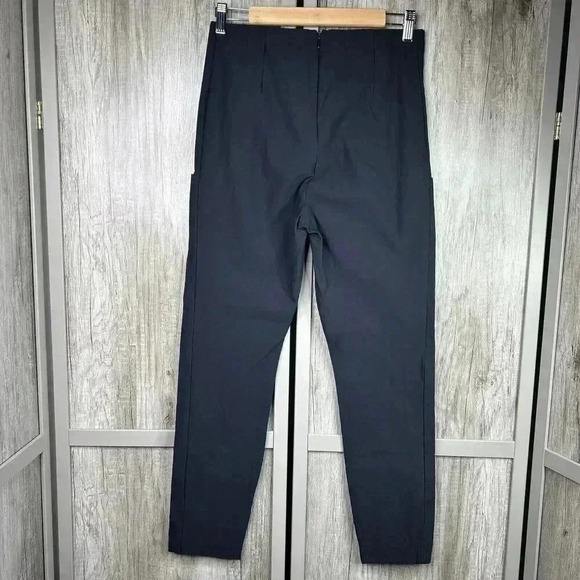 Athleta Black Pants Sz 8 Skinny Leg Hip Pockets Zipp Closure - Picture 6 of 9